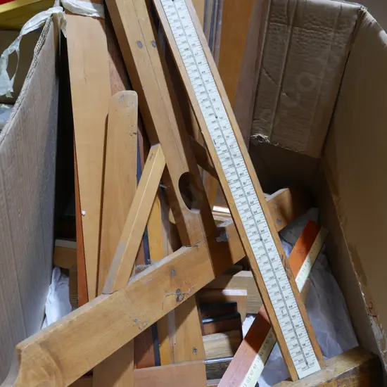 Wooden rollers and squares