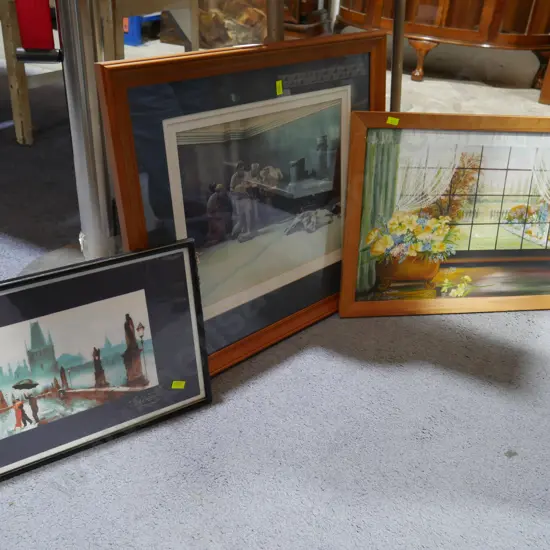 3 framed artworks