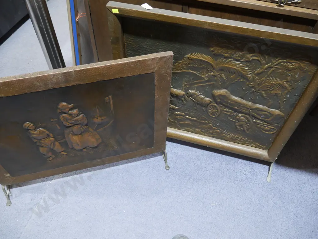 2 brass fire screens Image 1++