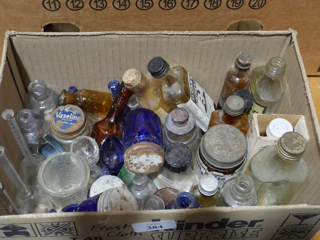Vintage labelled medicine bottles etc Image 1++