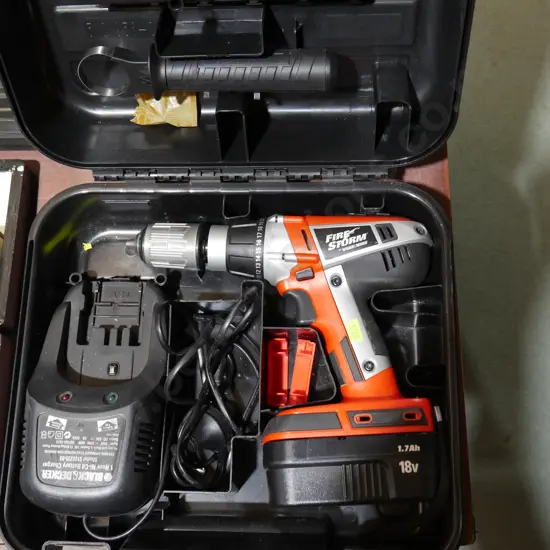 Black & Decker firestorm power tool in case