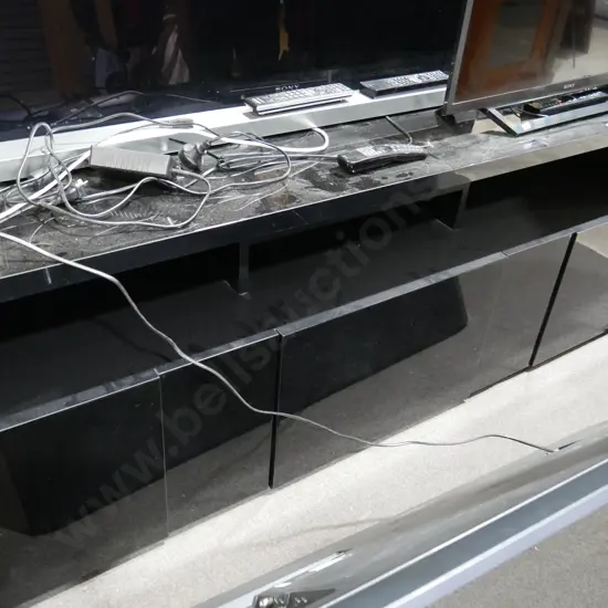 Black TV cabinet
