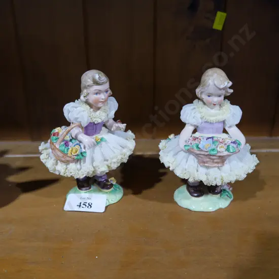 2 German girl figurines