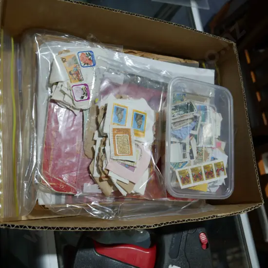 Stamp albums and loose stamps