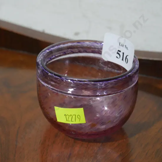 Hoglund glass signed dish