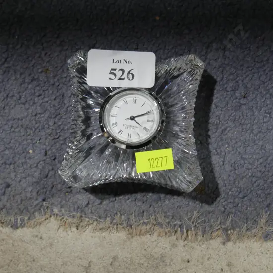 Edinburgh crystal bedside clock