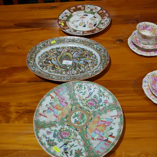 3 Oriental plates