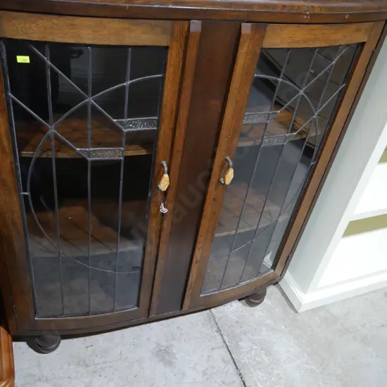 Oak display cabinet