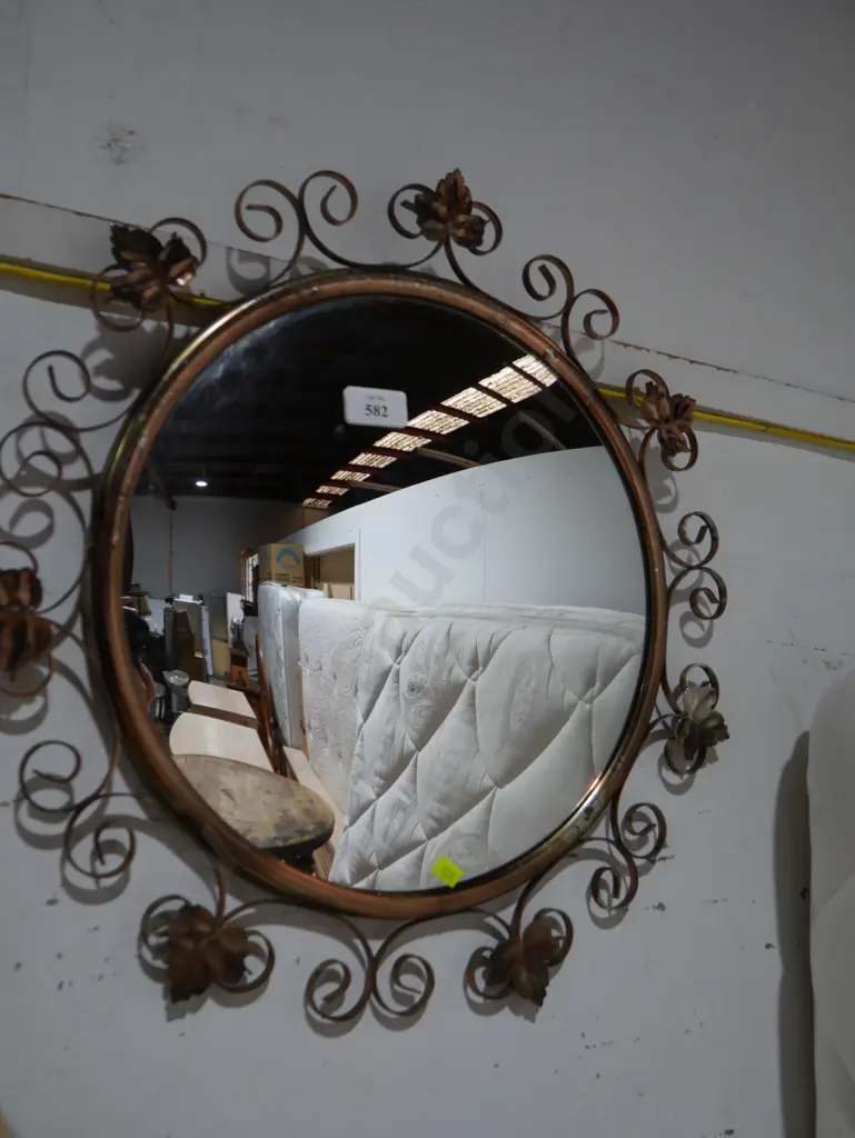 Wrought iron frame mirror Image 1++