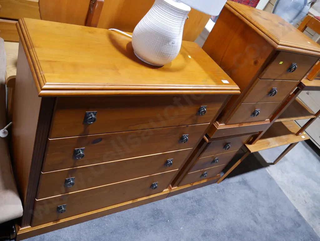 Two bedside drawers and tall boy Image 1++