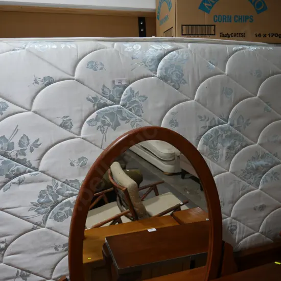 Queen base and mattress and headboard