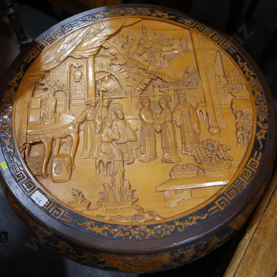 Oriental table carved