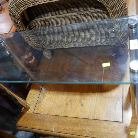Glass side table
