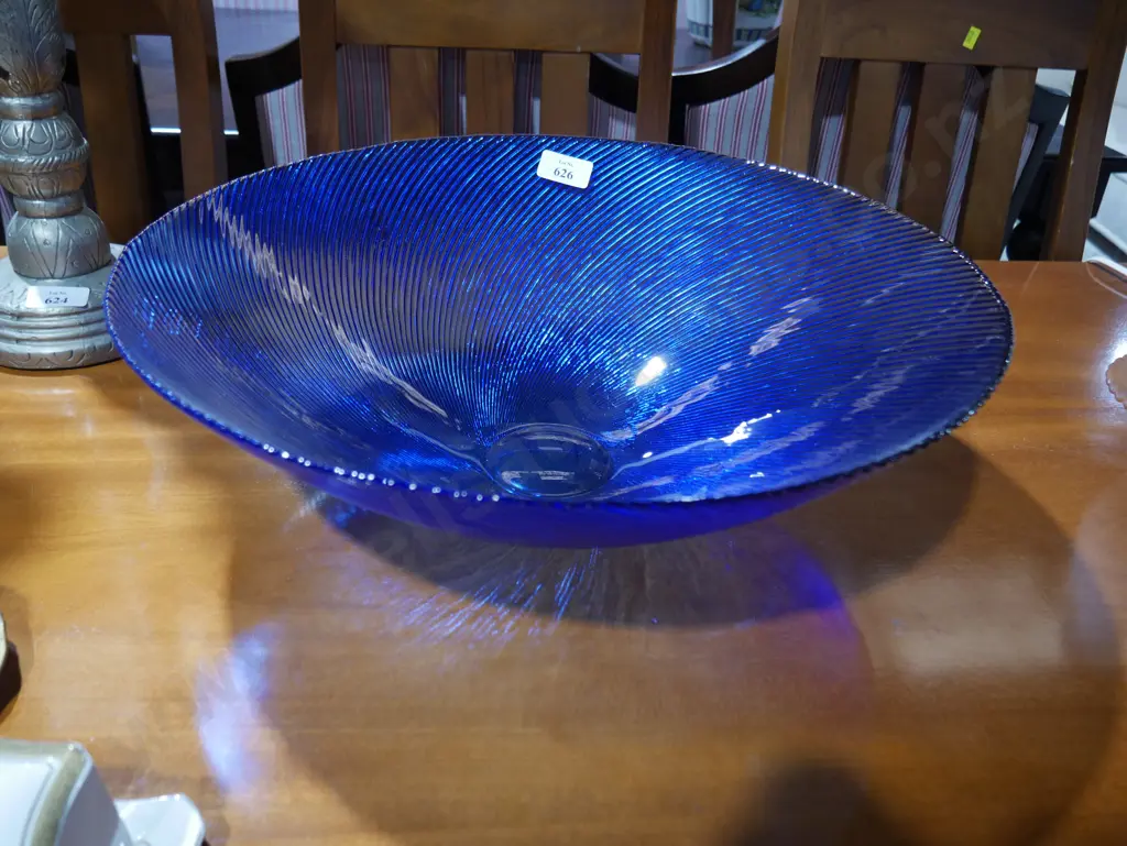 Blue glass bowl Image 1++