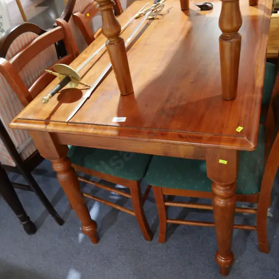 Dining table and four chairs