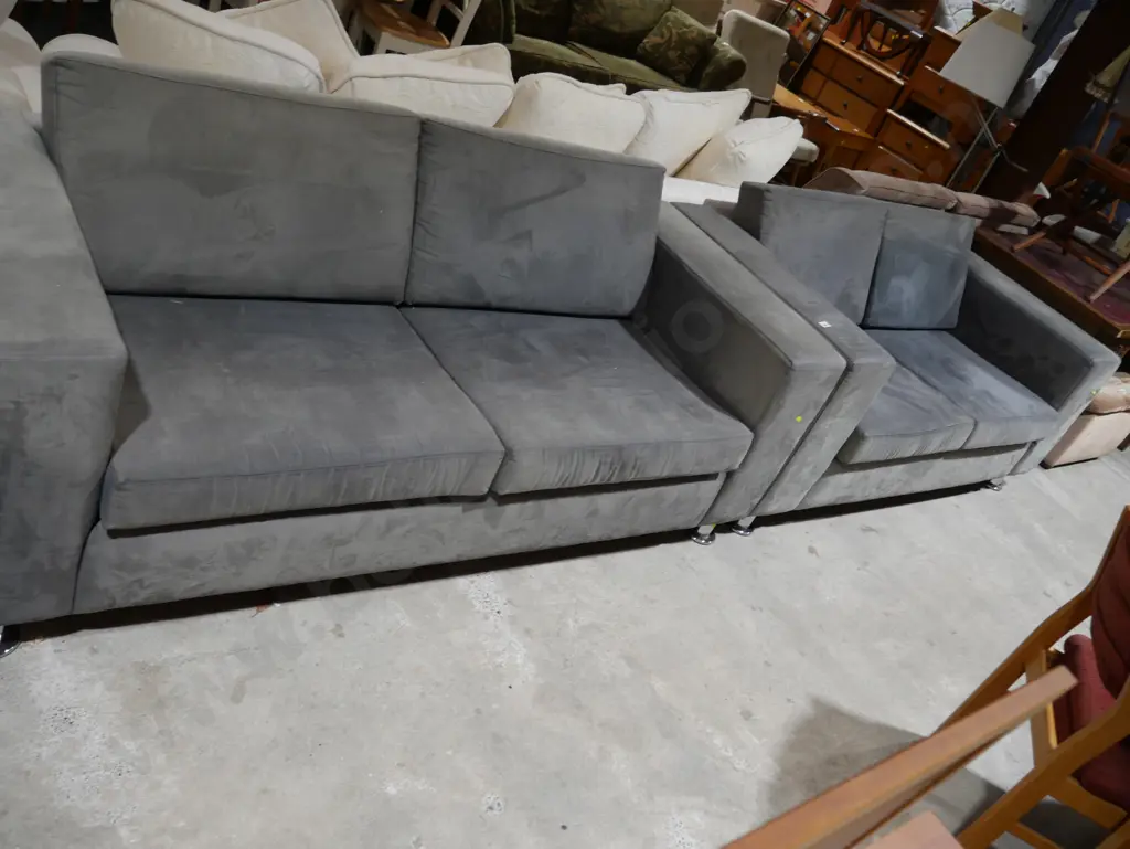 Two grey sofas Image 1++