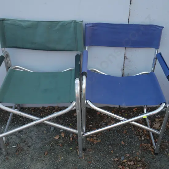 Two folding chairs