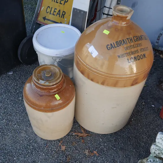 Stone bottle etc