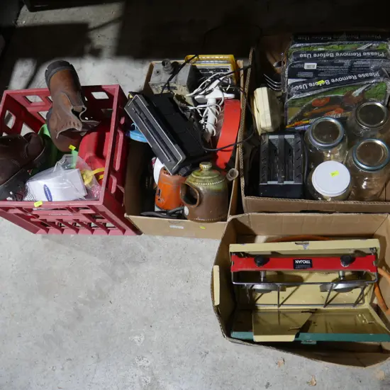 Four boxes of sundries