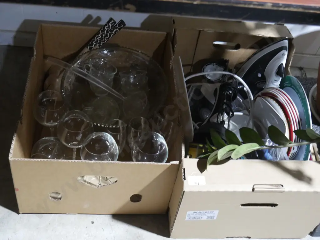 Wine glasses, plates, iron etc Image 1++