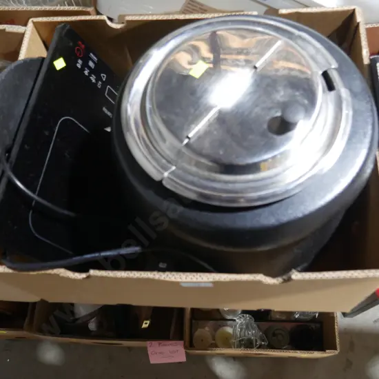 Soup cauldron, hot plate etc
