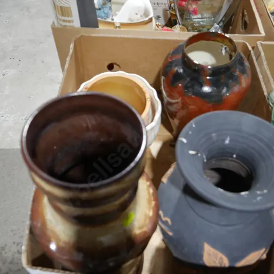 Assorted vases etc