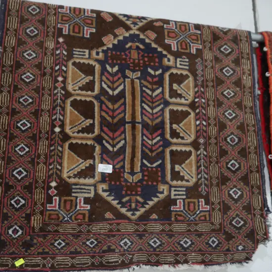 Hand knotted floor rug