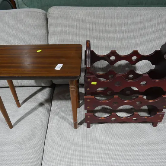 Occasional table and wine rack