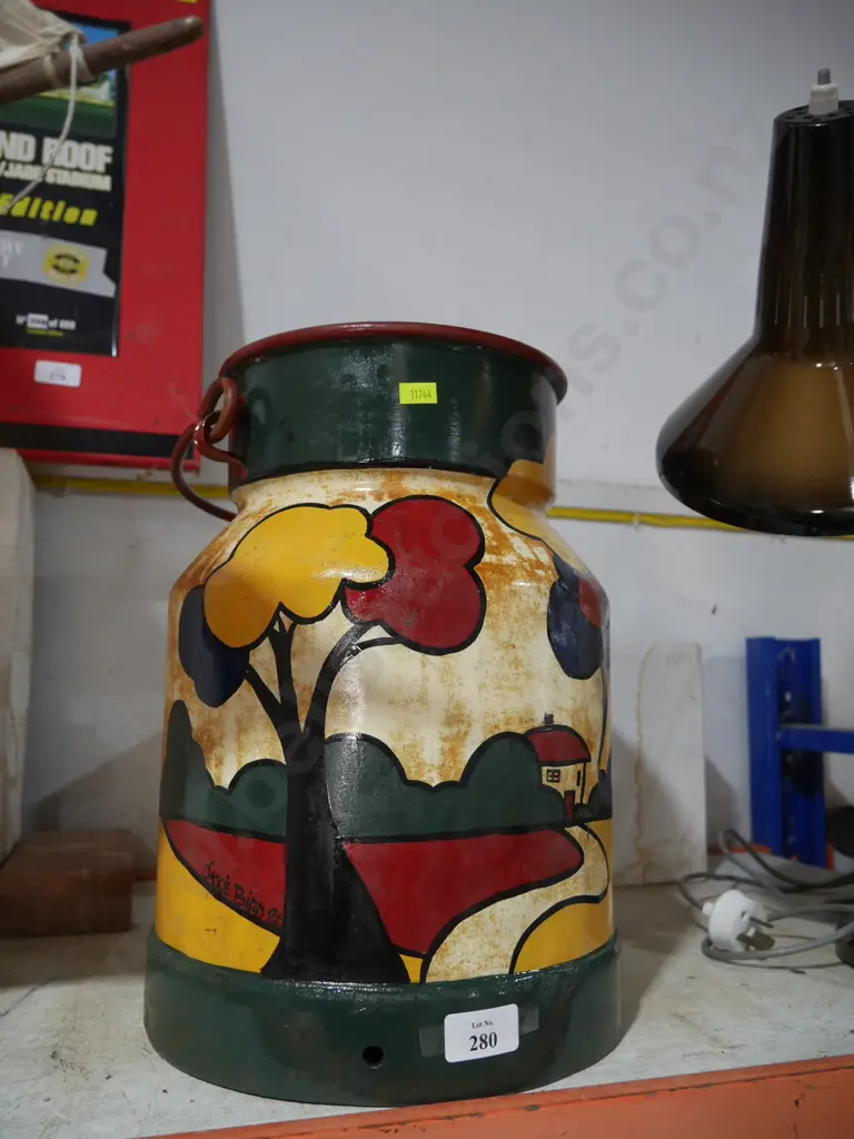 Painted milk can Image 1++