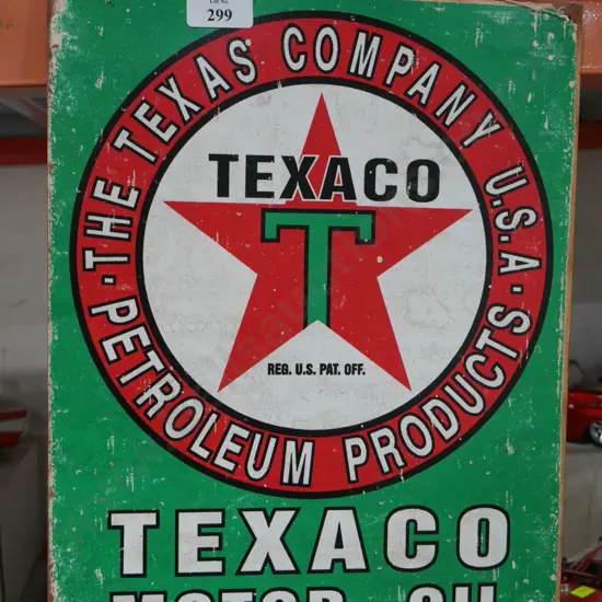 Texaco tin sign