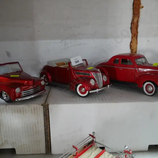 Three model cars
