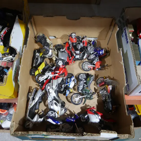Assorted model motorbikes