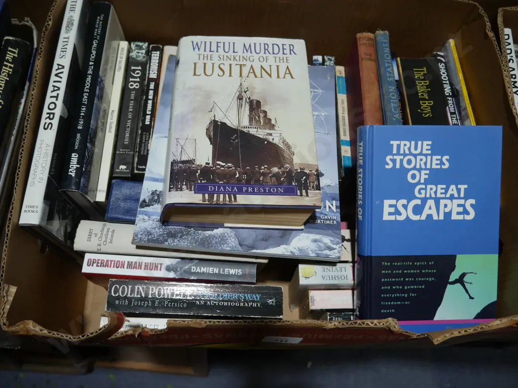 Box of war books etc Image 1++