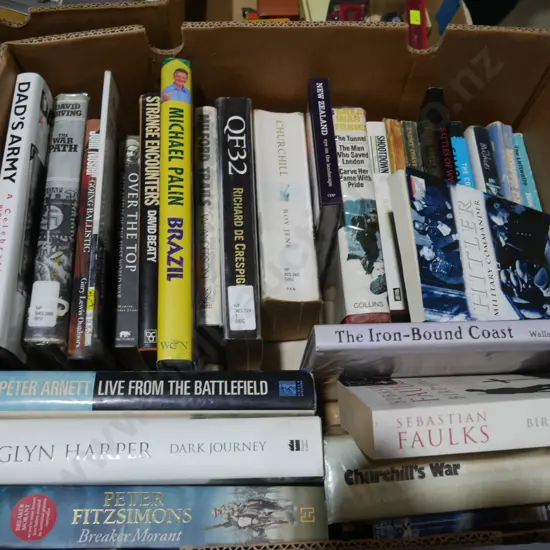 Box of war books etc