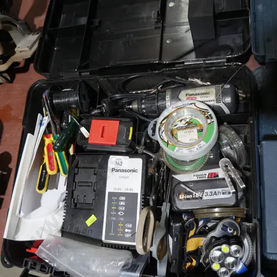 Cordless drill, screwdrivers etc