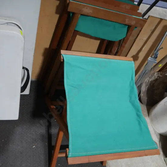 Three folding stools