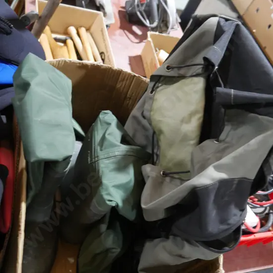 Waders and pack