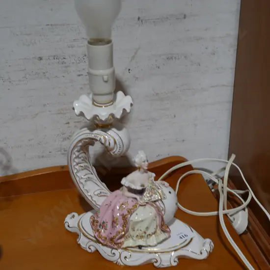 Porcelain figurine table lamp
