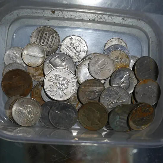 Assorted coins