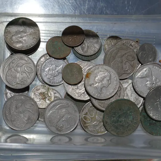 Assorted coins