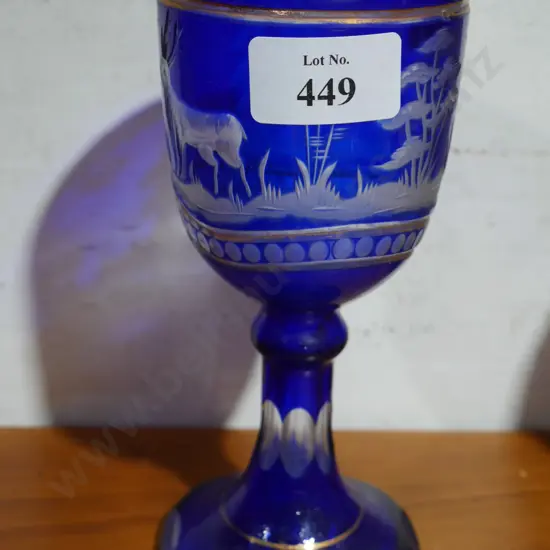 Bohemian glass goblet