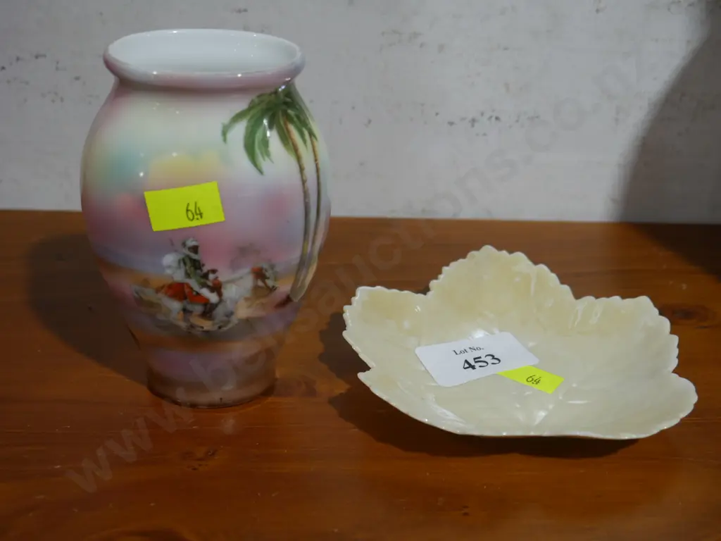 Royal Bayreuth vase and Belleek dish Image 1++