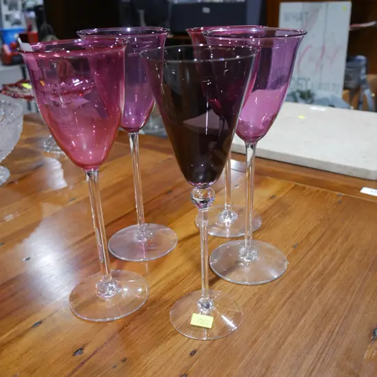 Hoglund long stem wine glasses