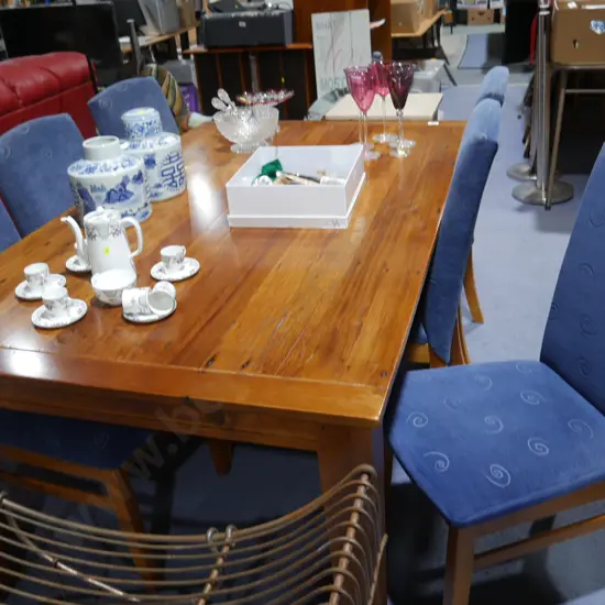 Dining table and six chairs