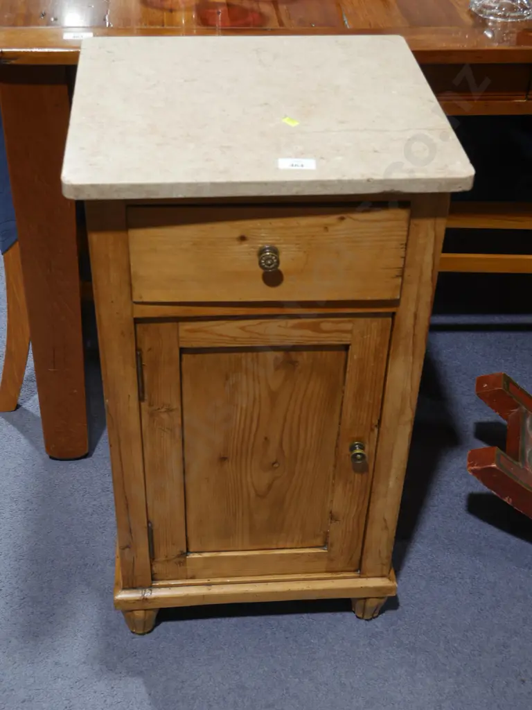 Wooden marble top cabinet Image 1++