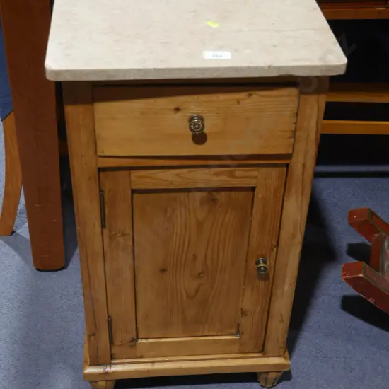 Wooden marble top cabinet