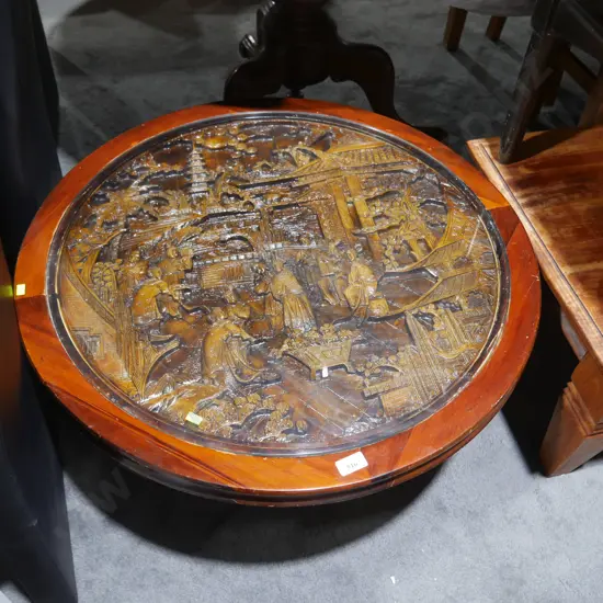 Carved coffee table