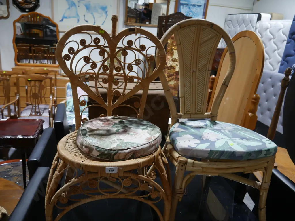 2 cane chairs Image 1++