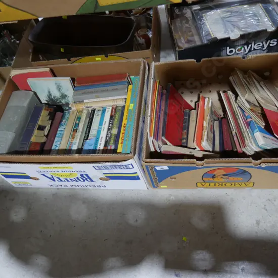 Two boxes of books