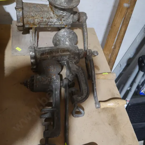 Three hand mincers